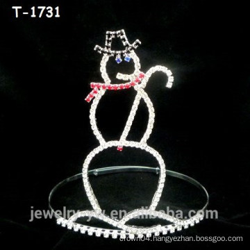 Simple design crystal snowman christmas crowns